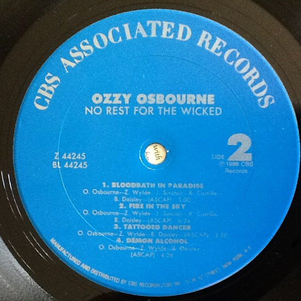 Ozzy Osbourne – No Rest For The Wicked
