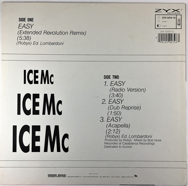 ICE MC – Easy , 12", 45 RPM