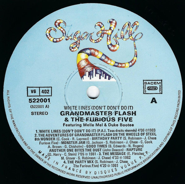 Grandmaster Flash & The Furious Five Featuring Melle Mel & Duke Bootee – White Lines (Don't Don't Do It)