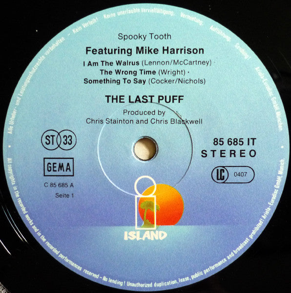 Spooky Tooth Featuring Mike Harrison – The Last Puff