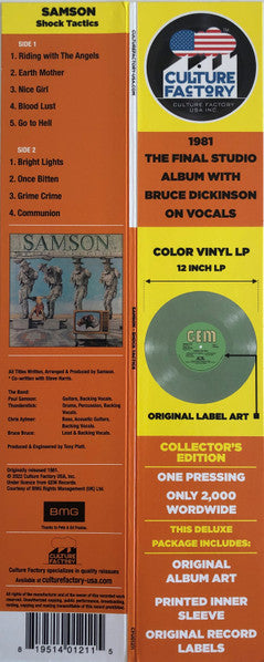 Samson– Shock Tactics, Green Vinyl