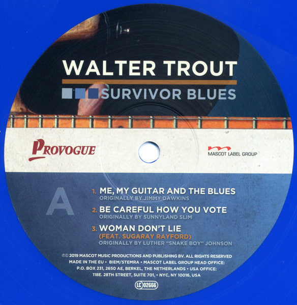 Walter Trout – Survivor Blues , 2LP , Gatefold , Limited Edition, Blue Vinyl