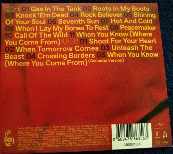 Scorpions – Rock Believer, 2xCD, Limited Edition, Threefold Panel Sleeve