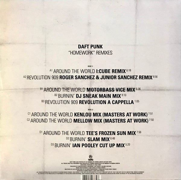 Daft Punk – "Homework" Remixes , 2LP , Limited Edition