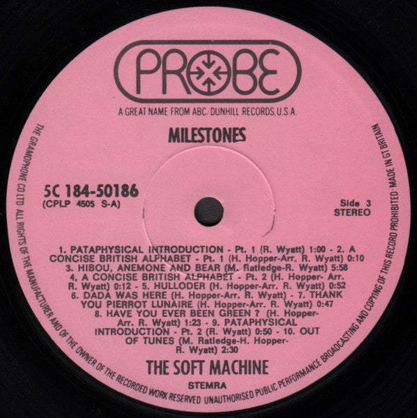 Soft Machine – Milestones , 2LP , Gatefold , SOFT 1 + SOFT 2