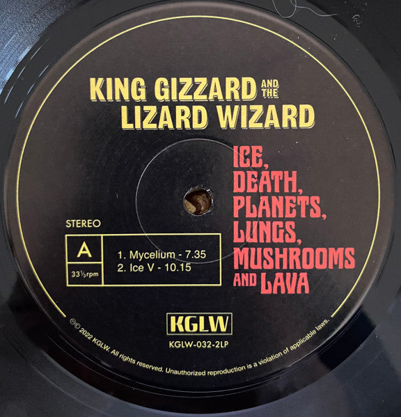 King Gizzard And The Lizard Wizard – Ice, Death, Planets, Lungs, Mushrooms And Lava , 2LP , gatefold