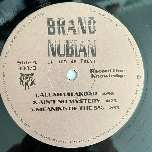 Brand Nubian – In God We Trust , 2LP , + Vinyl, 7", 45 RPM , 30th Anniversary EDITION