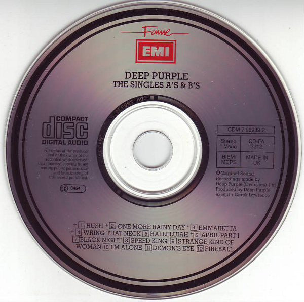 Deep Purple – The Deep Purple Singles A's & B's , CD