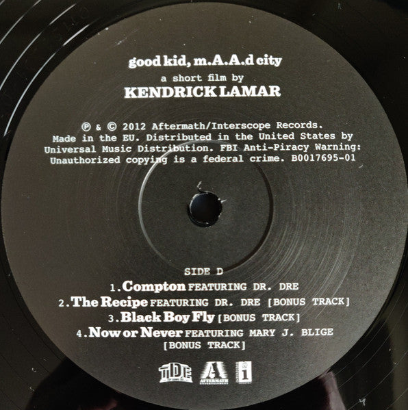 Kendrick Lamar – Good Kid, M.A.A.D City , 2 LP