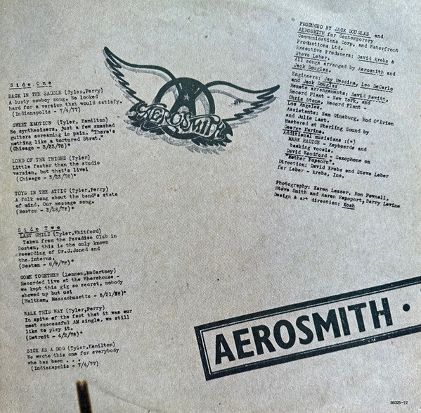 Aerosmith – Live! Bootleg , 2LP , Gatefold + Poster