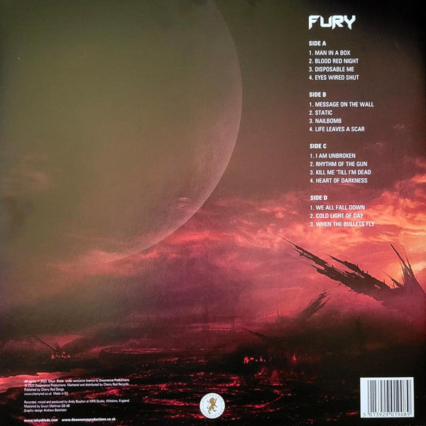 Tokyo Blade – Fury, 2xLP, Limited Edition, Red W/ Yellow Splatter