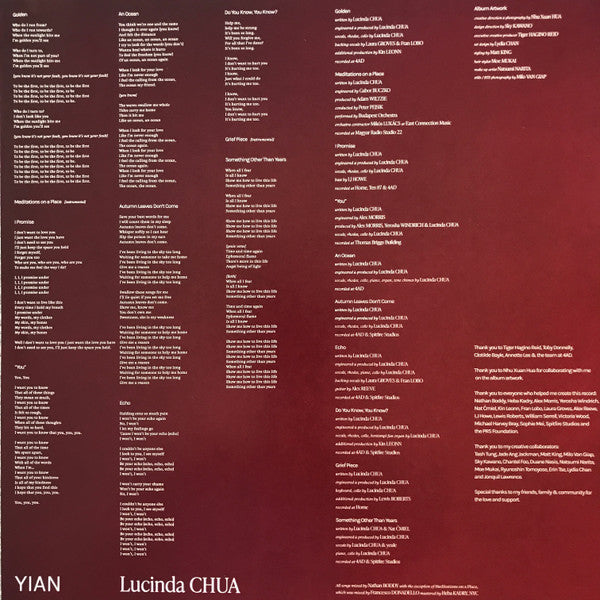 Lucinda Chua – Yian , Clear vinil