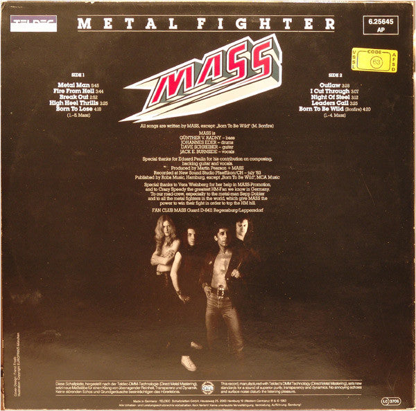 Mass – Metal Fighter , 1 Press , Germany , 1983 , DMM