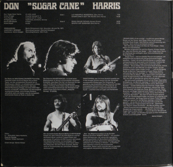 Don "Sugar Cane" Harris* – Sugar Cane's Got The Blues , Gatefold