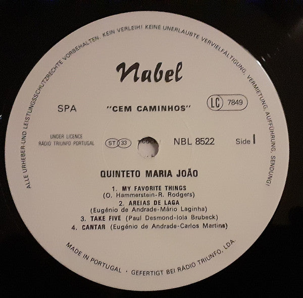 Quinteto Maria João – Cem Caminhos