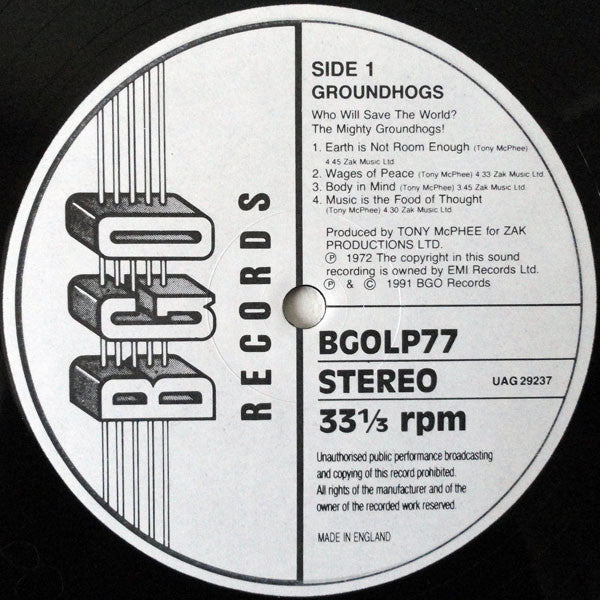 Groundhogs* – Who Will Save The World? The Mighty Groundhogs! , Gatefold