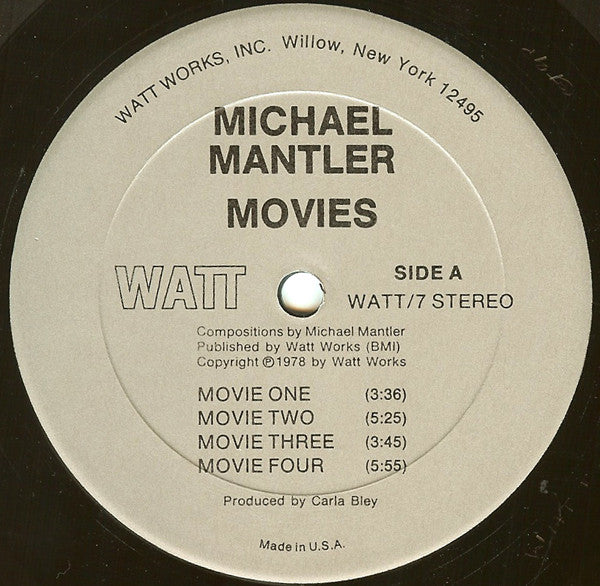 Michael Mantler – Movies