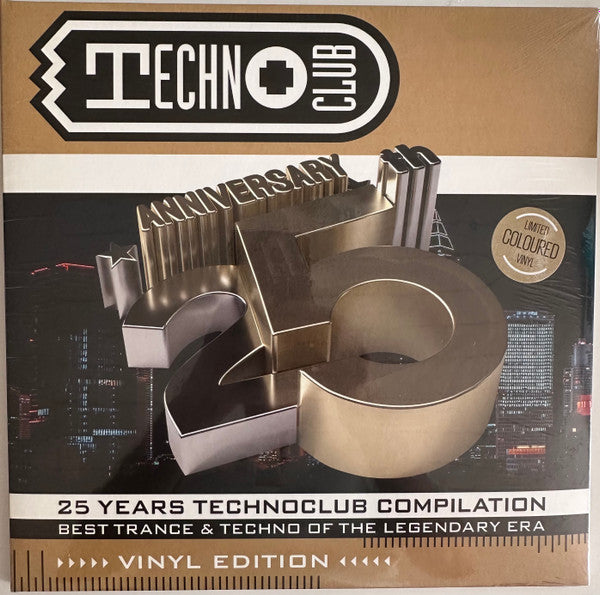 Various – 25 Years Technoclub Compilation - 2xLP, Golden Marbled Translucent +Silver Marbled Translucent Vinyl