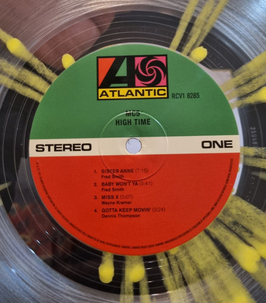 MC5 – High Time, Gatefold, Clear & Yellow Splatter Vinyl