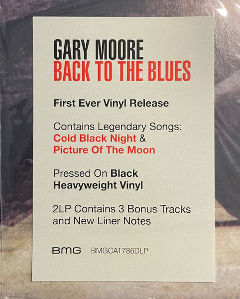 Gary Moore – Back To The Blues , 2LP , Gatefold