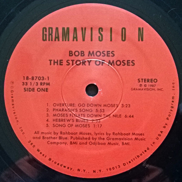 Bob Moses – The Story Of Moses, 2xLP, Gatefold, 1st Press US