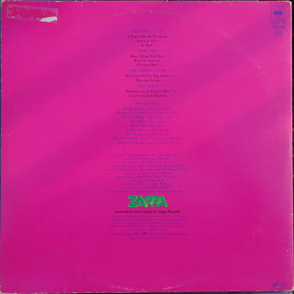 Frank Zappa – Joe's Garage Acts II & III, 2x LP, Gatefold