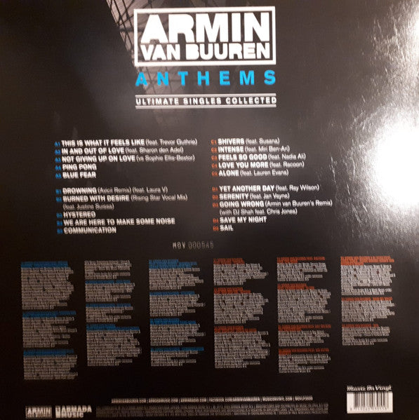 Armin van Buuren – Anthems (Ultimate Singles Collected), 2xLP