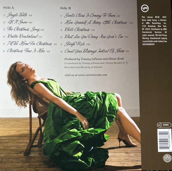 Diana Krall Featuring The Clayton-Hamilton Jazz Orchestra – Christmas Songs, Red/Green Split Color Vinyl