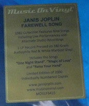 Janis Joplin – Farewell Song, Limited Edition, Numbered, Red & White Marbled