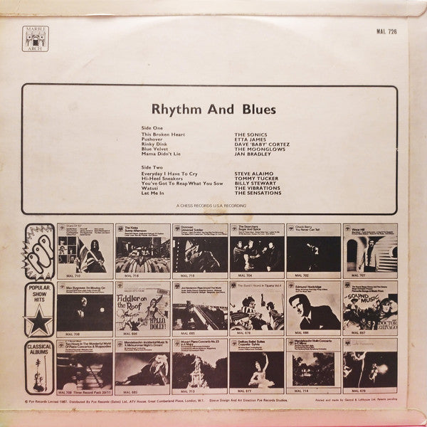 Rhythm And Blues - Etta James , Billy Stewart , Tommy Tucker .....