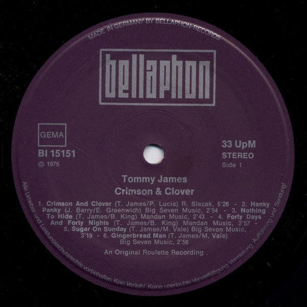 Tommy James – Crimson & Clover
