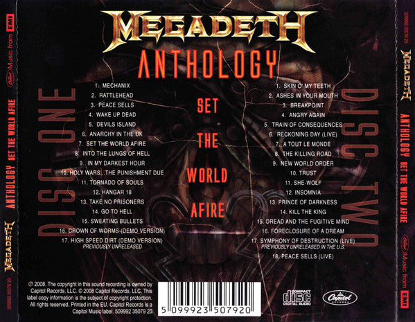 Megadeth – Anthology: Set The World Afire, 2x CD