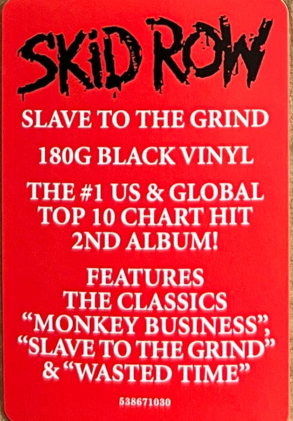 Skid Row – Slave To The Grind , 2LP , 180 gram , gatefold