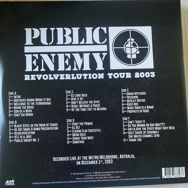 Public Enemy – Revolverlution Tour 2003, 3xLP, Deluxe Edition Package