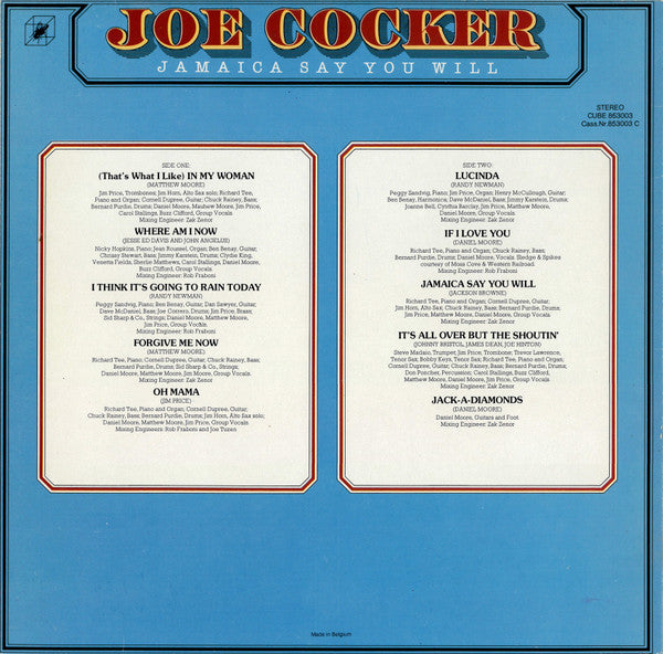 Joe Cocker – Jamaica Say You Will