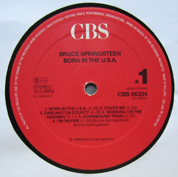 Bruce Springsteen – Born In The USA, Red Label