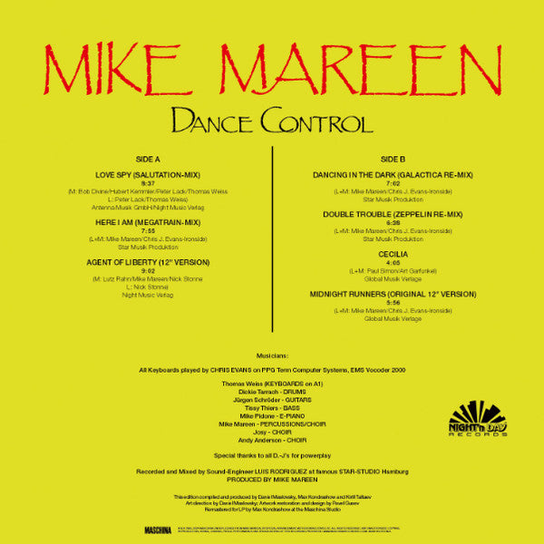 Mike Mareen – Dance Control, Premium Quality, 200 gr Audiophile Pressing