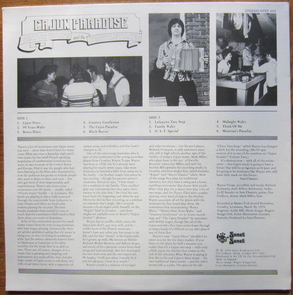 Wayne Toups And The Crowley Aces – Cajun Paradise , 1 press , UK