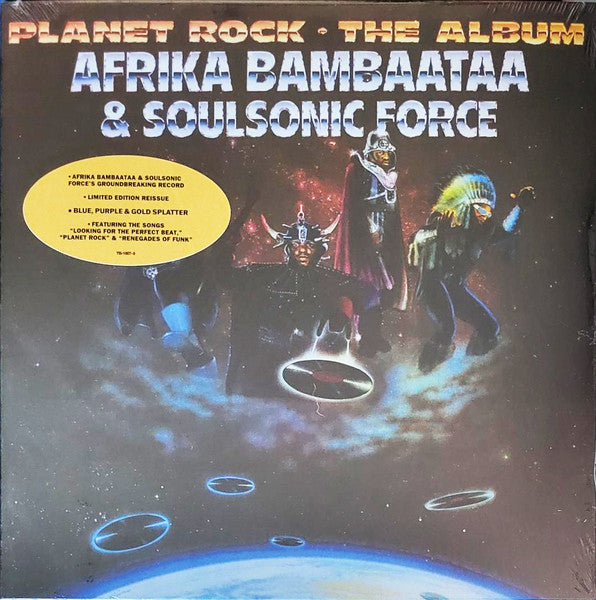 Afrika Bambaataa & Soulsonic Force – Planet Rock - The Album , Limited Edition, Clear w/ Blue, Purple & Gold splatter, 180g