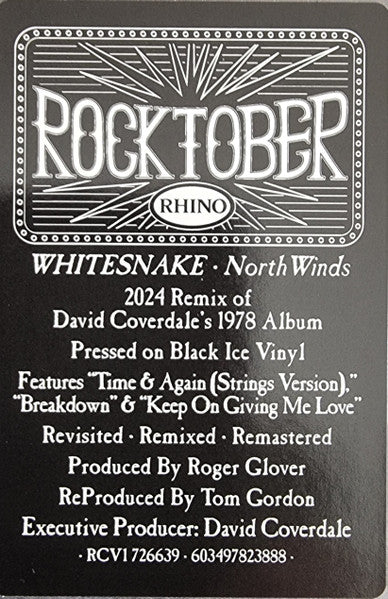 Whitesnake – North Winds, Black Ice Vinyl