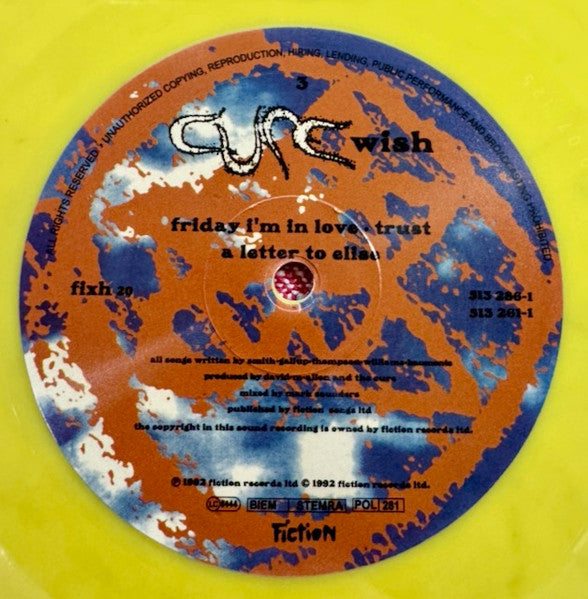 Cure – Wish , 2LP , yellow vinyl