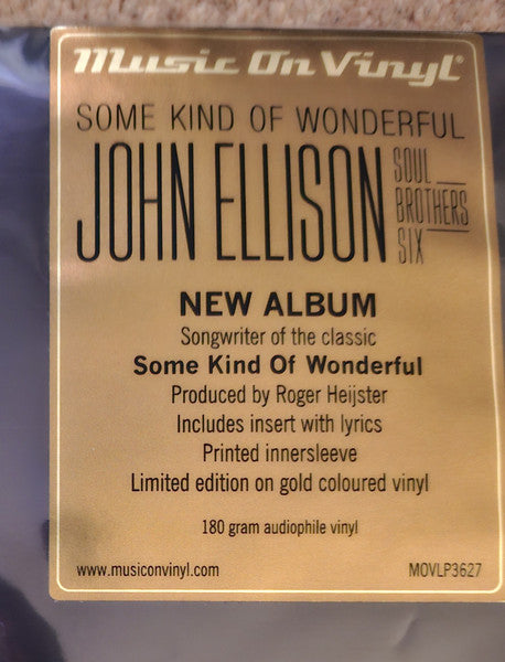 John Ellison Soul Brothers Six – Some Kind Of Wonderful , Gold Vinyl