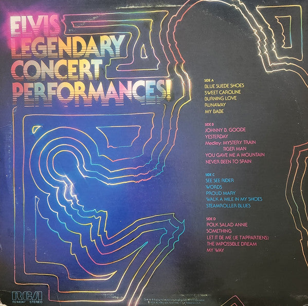 Elvis Presley – Elvis - Legendary Concert Performances! , 2LP