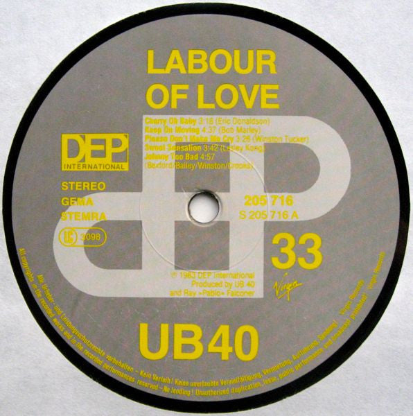 UB40 – Labour Of Love