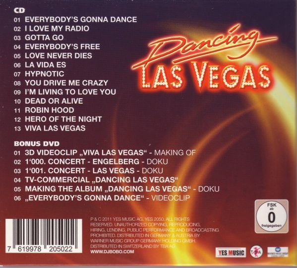 DJ BoBo – Dancing Las Vegas, CD+DVD