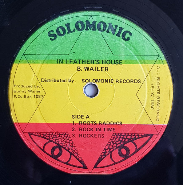 Bunny Wailer – In I Father's House , 1 press , Jamaica