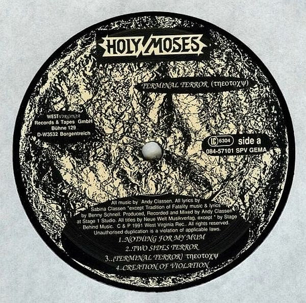 Holy Moses – Terminal Terror (Τηεοτοχψ) , 1 press , Germany