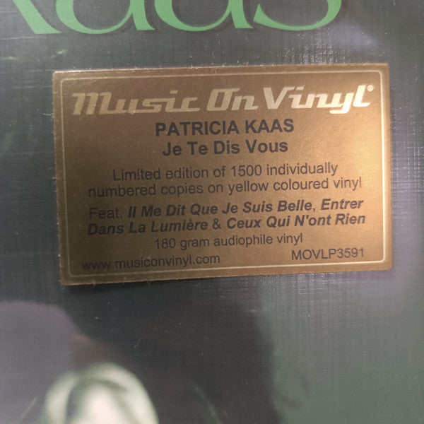 Patricia Kaas – Je Te Dis Vous, 2xLP, Limited Edition, Numbered( 55/1500), Yellow Vinyl