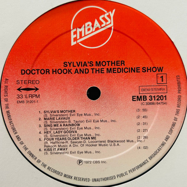 Doctor Hook And The Medicine Show* – Sylvia's Mother