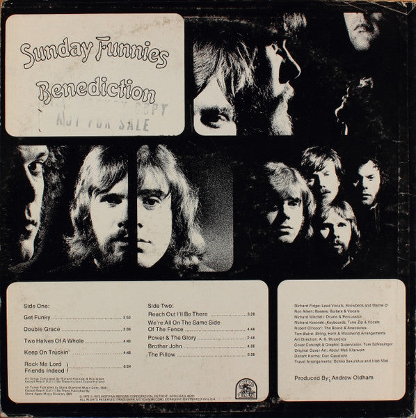 Sunday Funnies – Benediction, 1st Press US